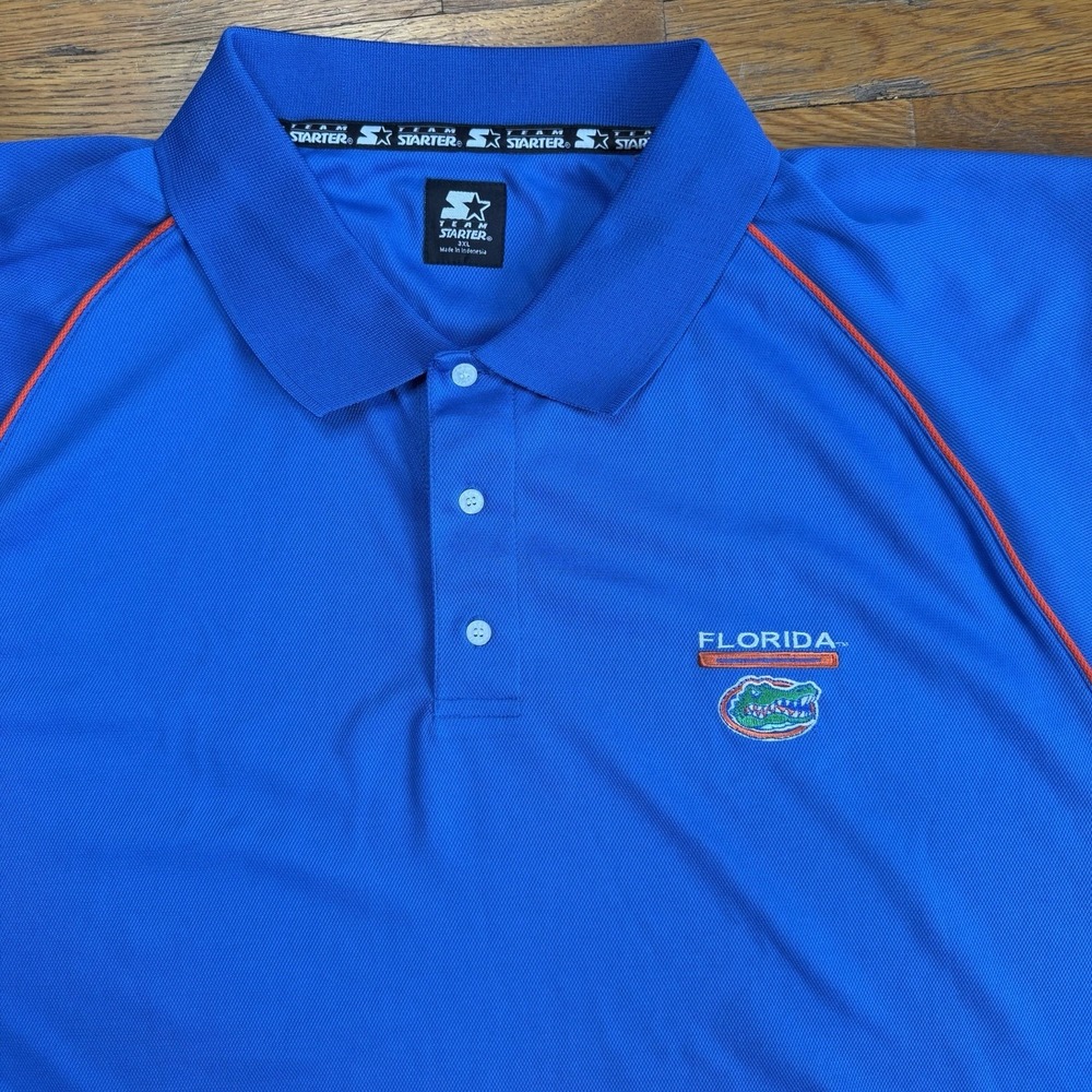Florida Gators Team‎ Starter Polo 3XL Blue Collard Shirt NCAA Football